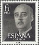 Spain - 1955 - General Franco - 6 Ptas - Grey - Dictator, Army General - Edifil 1161 - General Franco (1892-1975) - 0